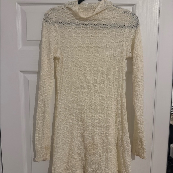 Rowie the Label Cream Long Sleeve Lace Dress - Picture 1 of 4